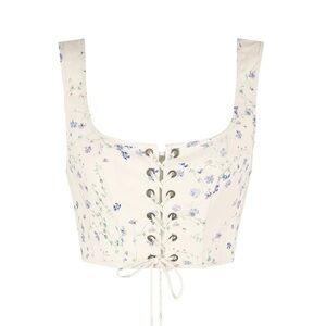 SELKIE BLUE VINE SOFT CORSET LARGE